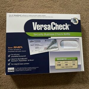 VersaCheck Security Business Check Refills #1000 250 Sheets *New*